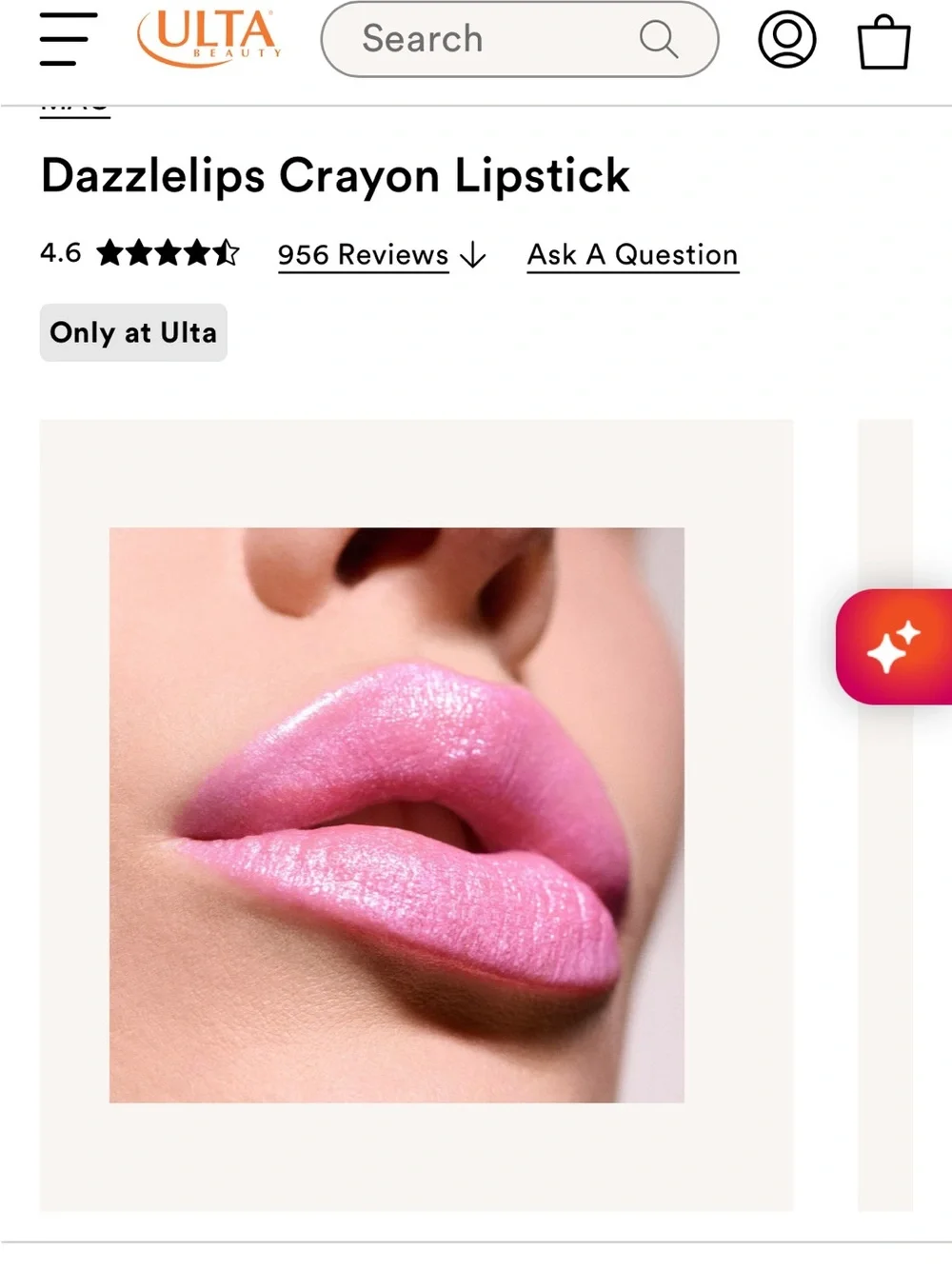 Dazzlelips Crayon Lipstick spaced out soft cool pink light pink pearl glitter